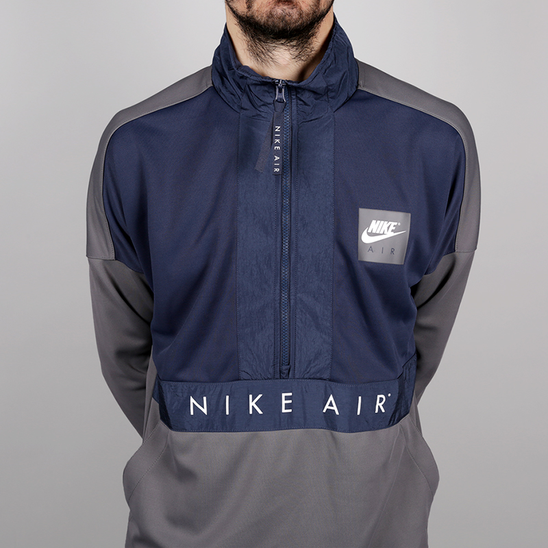 мужская синяя толстовка Nike Air Half-Zip Top 918324-471 - цена, описание, фото 3